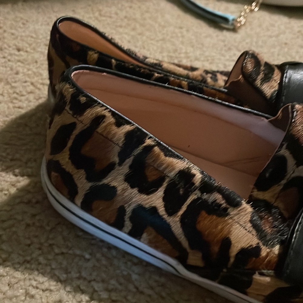 Kate Spade Leopard Print Slip-On Sneakers with Black Bow - Picture 4 of 7